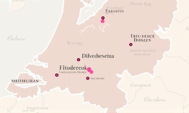 Map of Amsterdam area in Noord-Holland, Netherlands